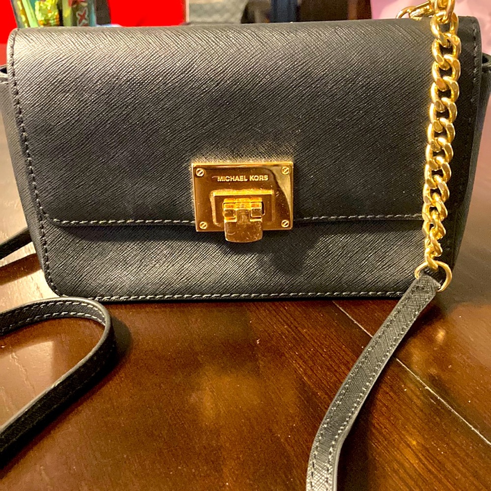 Black Michael Kors Crossbody Bag.
